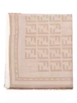 Шарф с монограммой FENDI, нейтральный