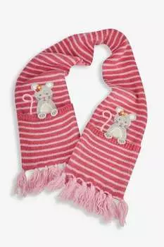 Шарф с мотивом мышки Jojo Maman Bb, розовый