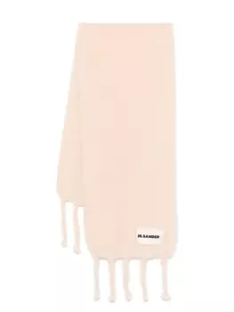 Шарф с начесом Jil Sander, серый