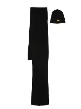 Шарф с нашивкой-логотипом Barbour International, черный