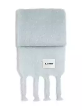 Шарф с нашивкой-логотипом JIL SANDER+, синий