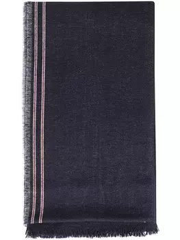 Шарф с необработанным кроем и узором в полоску Faliero Sarti, синий