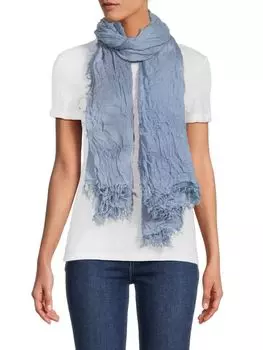 Шарф с необработанными краями для кислотной стирки La Fiorentina, цвет Blue Navy