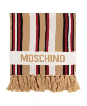 Шарф с полосатым узором Moschino, мультиколор