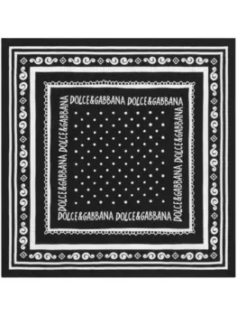 Шарф с принтом банданы Dolce & Gabbana, черный
