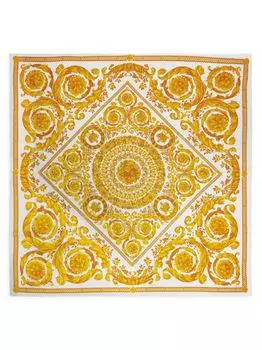 шарф с принтом Barocco Versace, белый