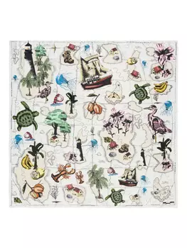 Шарф с принтом Bimba y Lola, белый