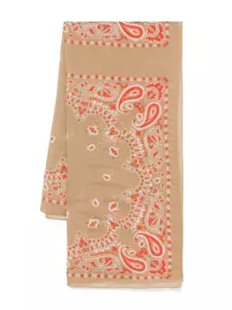 Шарф с принтом Destin, коричневый