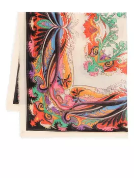 Шарф с принтом ETRO, нейтральный