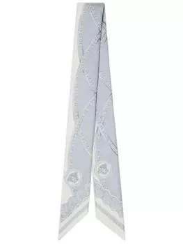 Шарф с принтом головы Медузы Versace, синий