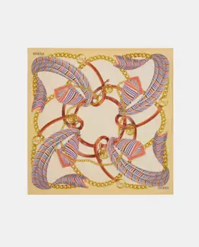 Шарф с принтом Guess, бежевый