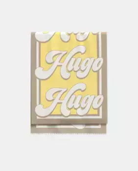 Шарф с принтом Hugo, желтый