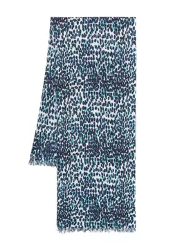 Шарф с принтом Эрика Бомпара Eric Bompard, синий