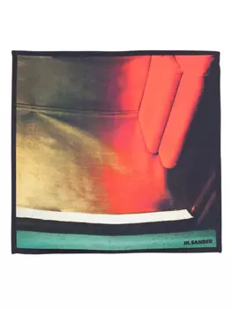 Шарф с принтом Jil Sander, красный