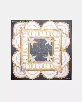 Шарф с принтом логотипа G Guess, черный