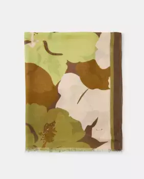 Шарф с принтом маков Latouche, цвет 250 Nude