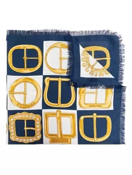 Шарф с принтом Moschino, синий
