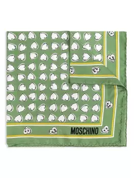 Шарф с принтом Moschino, зеленый