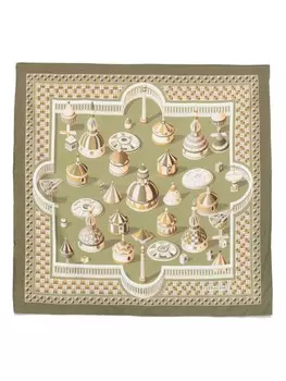 Шарф с принтом Nadir Ferragamo, зеленый