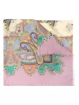 Шарф с принтом пейсли ETRO, розовый