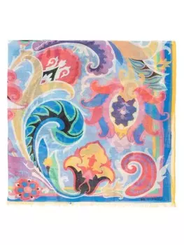 Шарф с принтом пейсли ETRO, синий