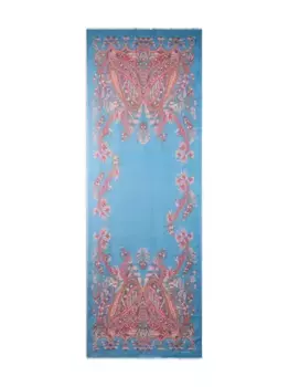 Шарф с принтом пейсли ETRO, синий