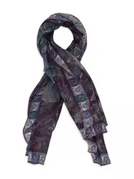 Шарф с принтом пейсли Loro Piana, фиолетовый