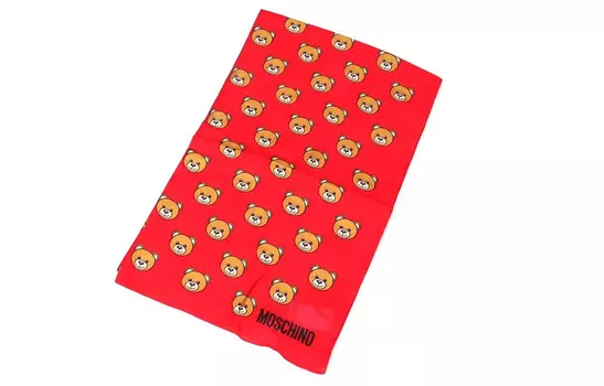 Шарф с принтом по всей поверхности MOSCHINO, Rose Red