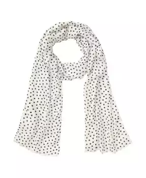 Шарф с принтом "сердца" Olsen, коричневый/бежевый