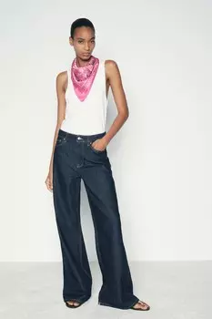 Шарф с принтом ZARA, розовый