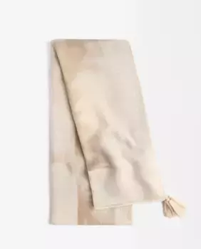 Шарф с прострочкой и декоративными кисточками Parfois, бежевый