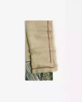 Шарф с прострочкой и микропринтом Parfois, бежевый