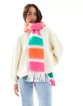 Шарф с разноцветными полосками ASOS DESIGN