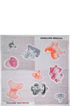 Шарф с серой фигуркой Vivienne Westwood