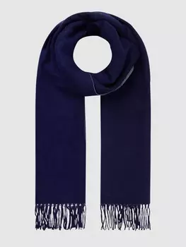 Шарф с содержанием хлопка Kurt Beines, темно-синий