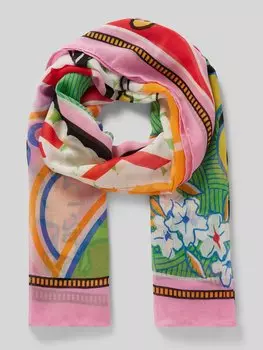 Шарф с узорчатыми принтами Codello, красный