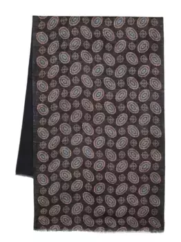 Шарф с узором Dell'oglio, синий