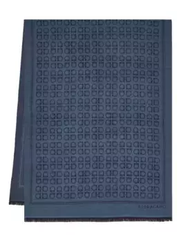 Шарф с узором Gancini Ferragamo, синий