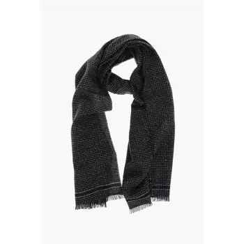 Шарф с узором «гусиная лапка» и бахромой Ermenegildo Zegna, Bicolor