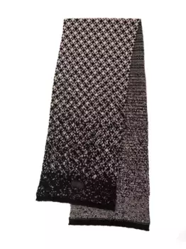 Шарф с узором MM6 Maison Margiela, черный