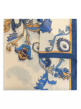 Шарф с узором пейсли ETRO, синий