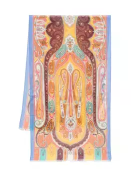 Шарф с узором пейсли ETRO, желтый