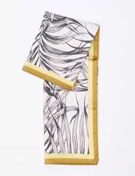 Шарф с узором в виде листьев Норка-Олив Kayra