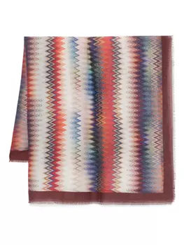 Шарф с узором зигзаг Missoni, красный