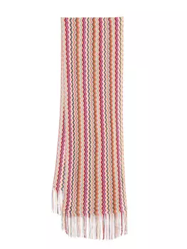 Шарф с узором зигзаг Missoni, розовый