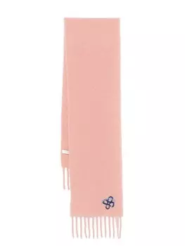 Шарф с вышитым логотипом Paul Smith, розовый