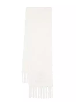 Шарф с вышитым логотипом Peserico, белый