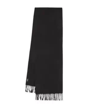 Шарф с вышивкой Амбруаз шерсть A.P.C., черный