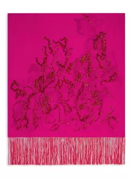 Шарф с вышивкой DRIES VAN NOTEN, розовый