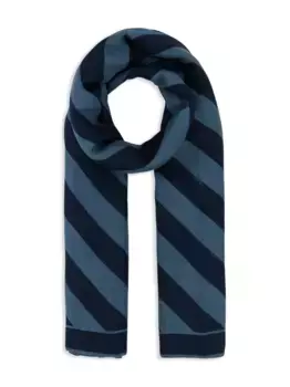 Шарф с вышивкой FENDI, синий